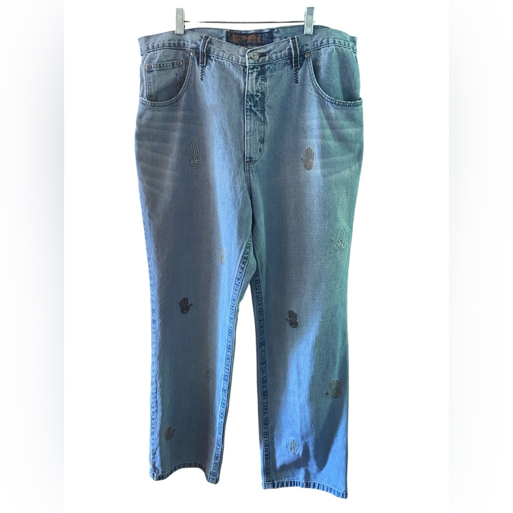 Miskeen vintage men’s jeans, size 40, logo on back pocket and down front
